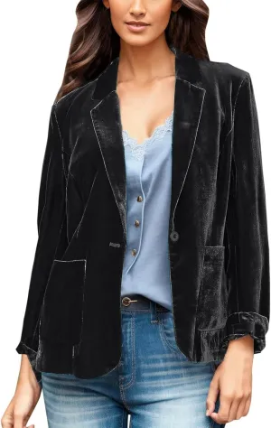 Ladies Gold Velvet Denim Jacket Single Breasted Long Sleeve Lapel Solid Color Short Style Winter Fitted Wool Coat Womens Coat