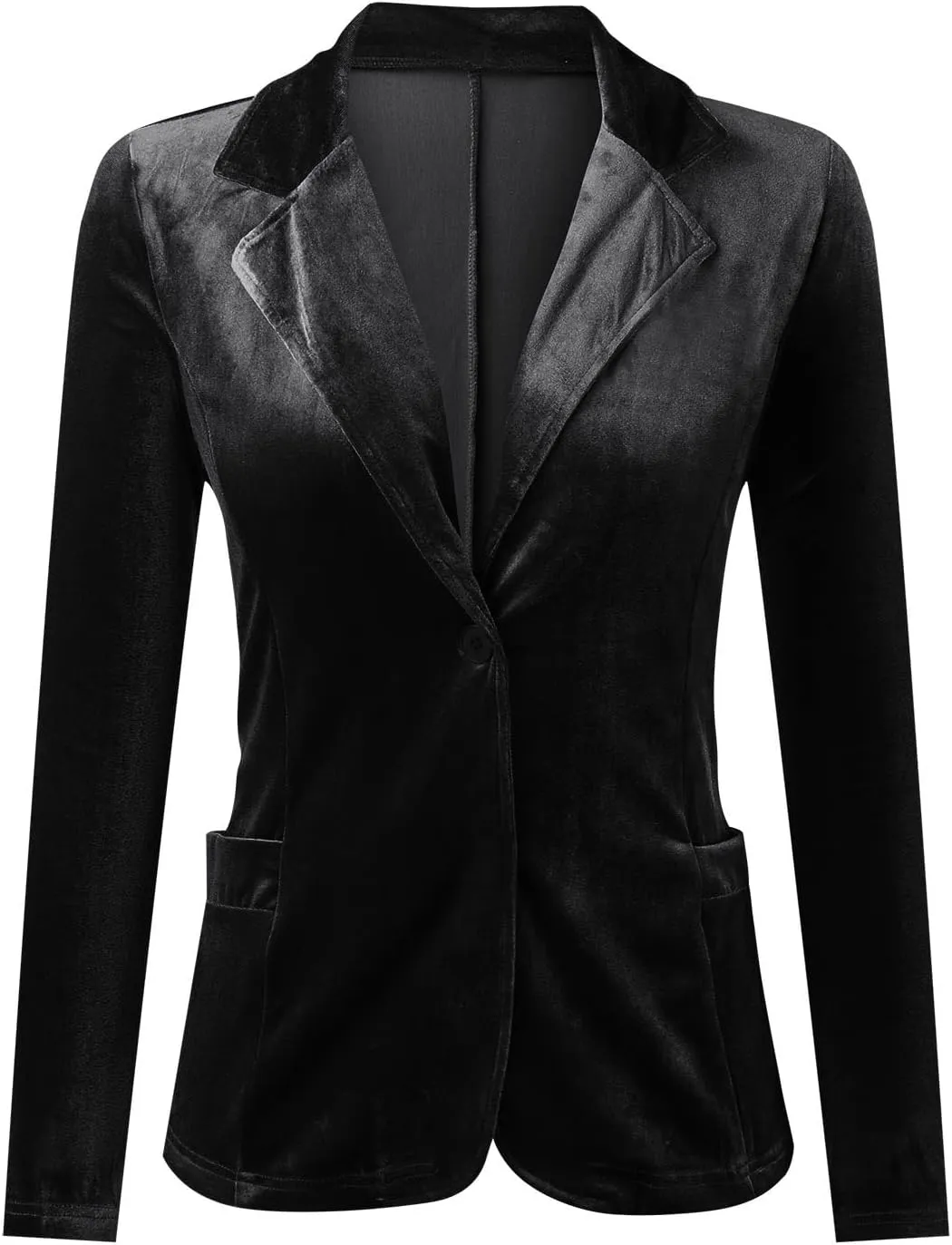 Ladies Gold Velvet Denim Jacket Single Breasted Long Sleeve Lapel Solid Color Short Style Winter Fitted Wool Coat Womens Coat