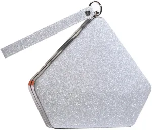 Ladies Sparkly Handbag Elegant Crossbody Glitter Pentagon Shoulder Women Sequin Clutch Bridal Wedding Purse