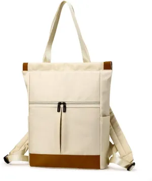 Large capacity wild ladies shoulder bag, waterproof nylon bag, lightweight outdoor crossbody bag, multifunctional backpack-Beige