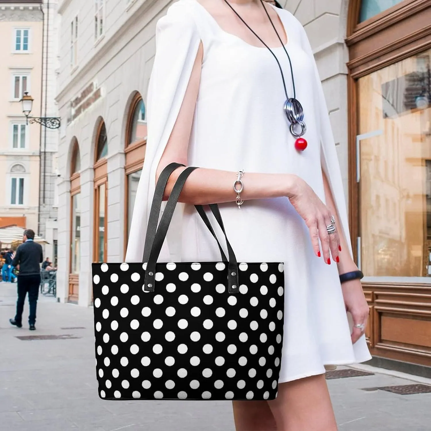 Large Tote Bag Fashion Portable Handbags With Zipper For Women And Men