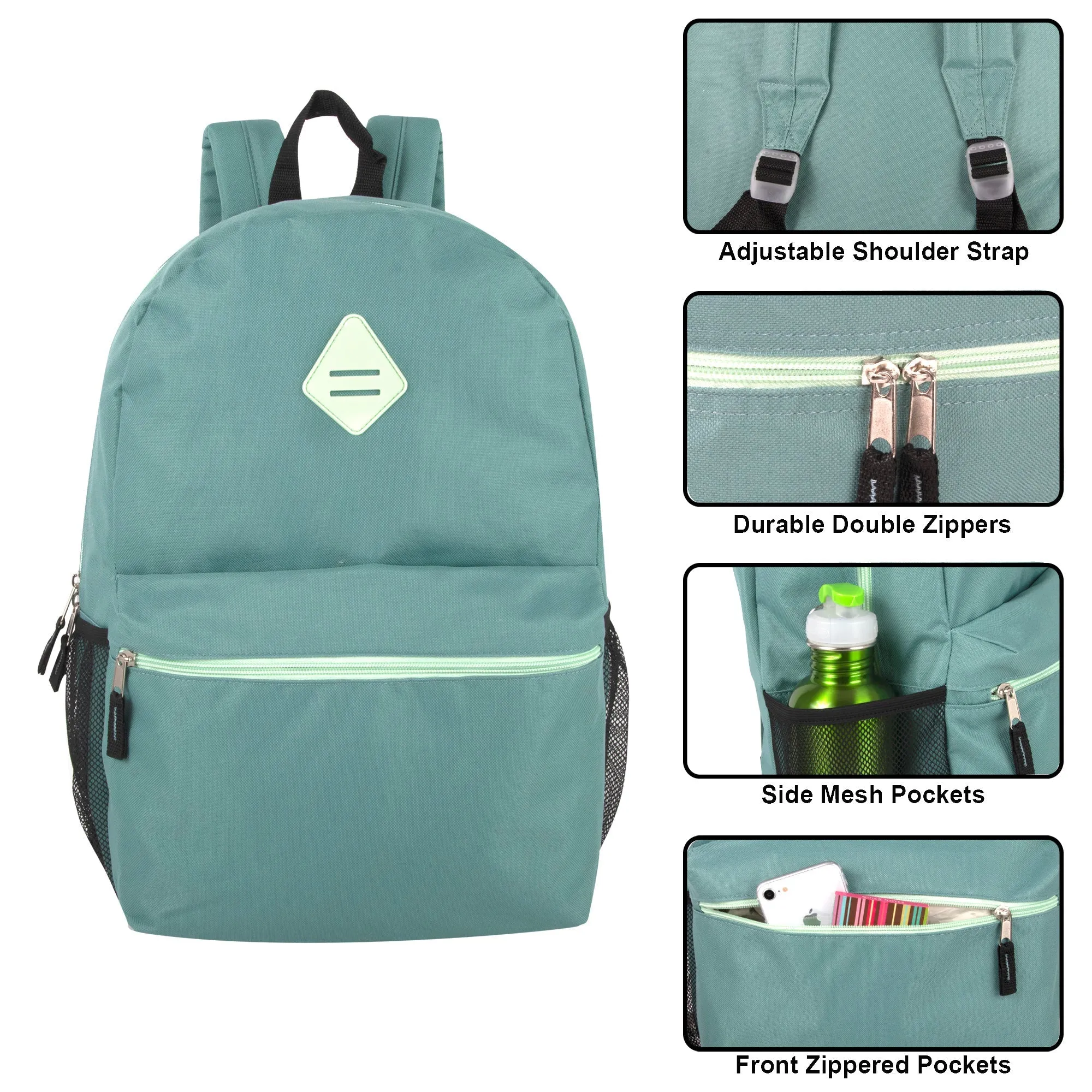 Lash Tab Backpack w Side Mesh Pockets For Girls Wholesale