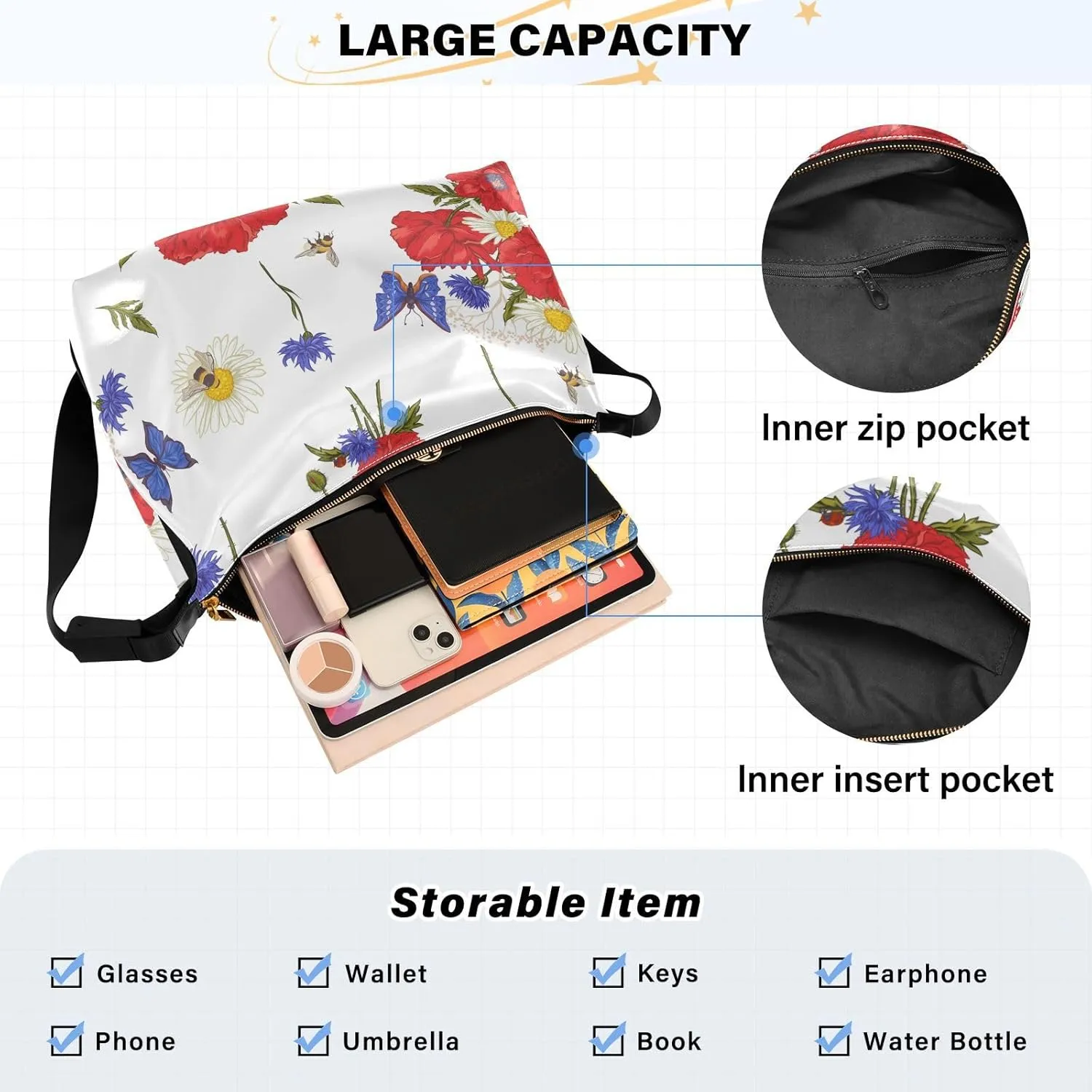 Leather Crossbody Purse for Women Men Lightweight Medium Crossbody Bag Shoulder Handbags for Running Hiking