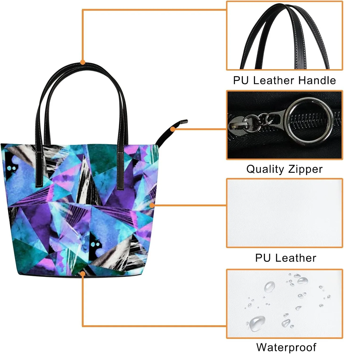 Leather Handbags Women's Crossbody Handbags Work Tote Bags for Women Coach Handbags Tote Bag with Zipper.