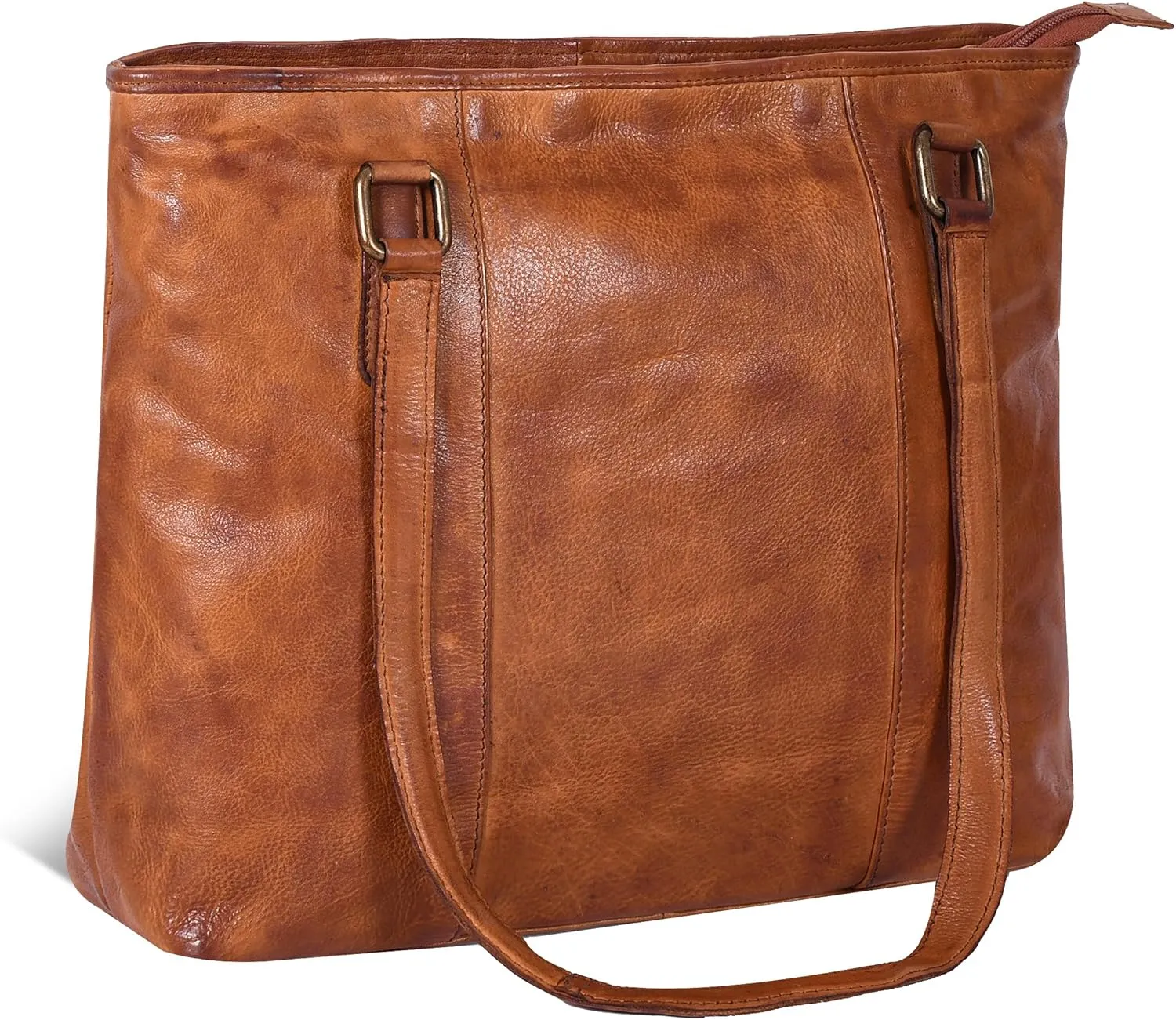 Leather Purse For Women - Real Leather Tote For Women - Ladies Shoulder Handbag For Work, Travel, Casual Use