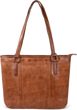 Leather Purse For Women - Real Leather Tote For Women - Ladies Shoulder Handbag For Work, Travel, Casual Use