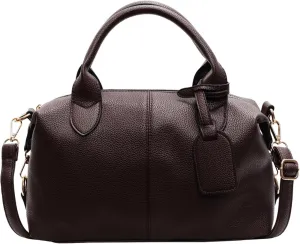 Leather Tote Bag Women City Bowling Bags Trendy Crossbody Handbags Cute Top Handle Purse Y2k Streetwear