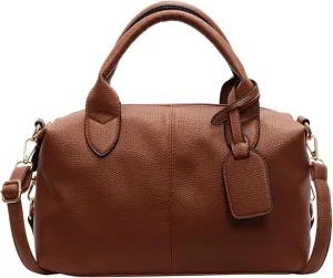 Leather Tote Bag Women City Bowling Bags Trendy Crossbody Handbags Cute Top Handle Purse Y2k Streetwear