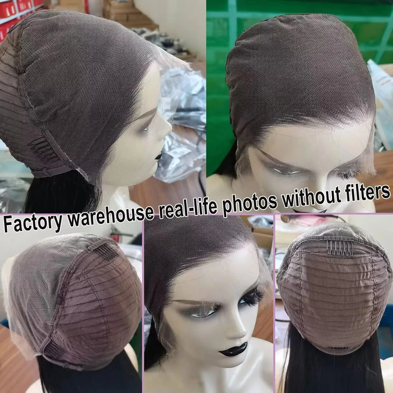 Lemoda 26Inch 13x6 SKINLIKE Real HD Lace Wigs 180% Density 12A Brazilian Straight Virgin Human Hair Lace Frontal Wigs Invisible 0.1mm Ultra-thin Frayed Ends Lace Front Wig Pre Plucked Tiny Knots