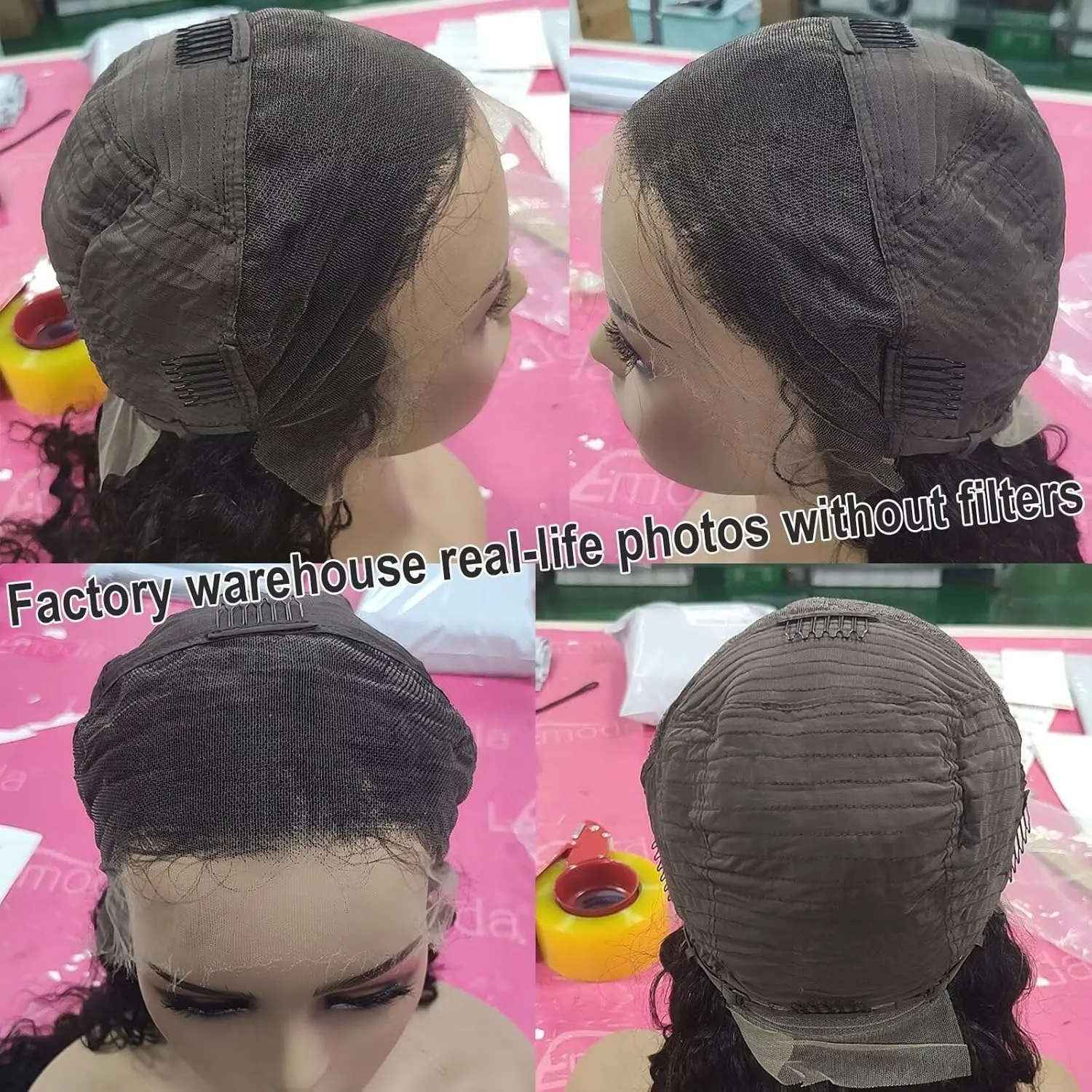 Lemoda 28Inch 12A 250% Density SKINLIKE Real HD Lace Water Wave 13x4 Full Lace Frontal Wigs Deep Wave Virgin Human Hair Invisible 0.1mm Ultra-thin Frayed Ends Wet and Wavy Lace Front Wig Tiny Knots