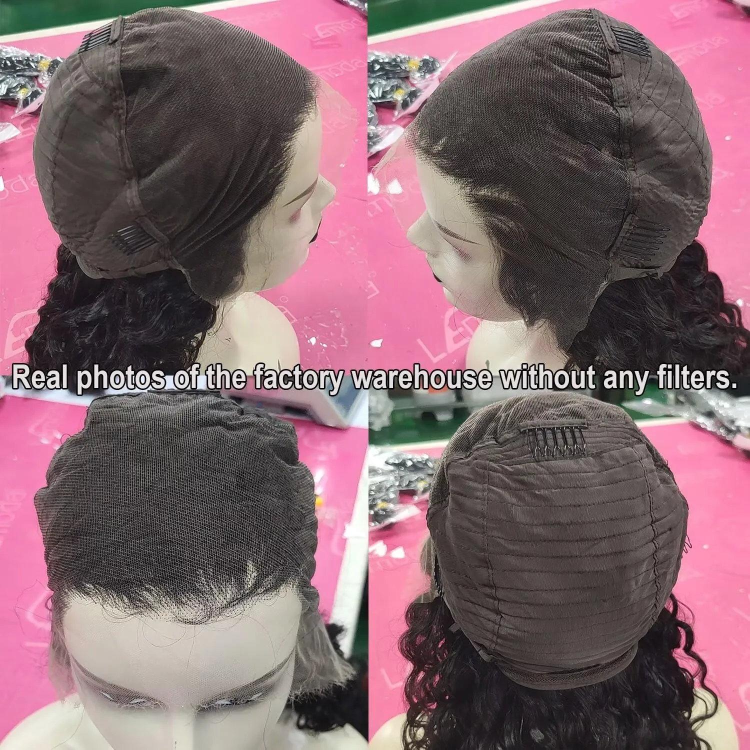 Lemoda SKINLIKE Real HD Full 13x6 Lace Wigs 32Inch Water Wave 13x6 Full Lace Frontal Human Hair Wigs 210% Deep Wave Virgin Human Hair Invisible 0.1mm Ultra-thin Frayed Ends