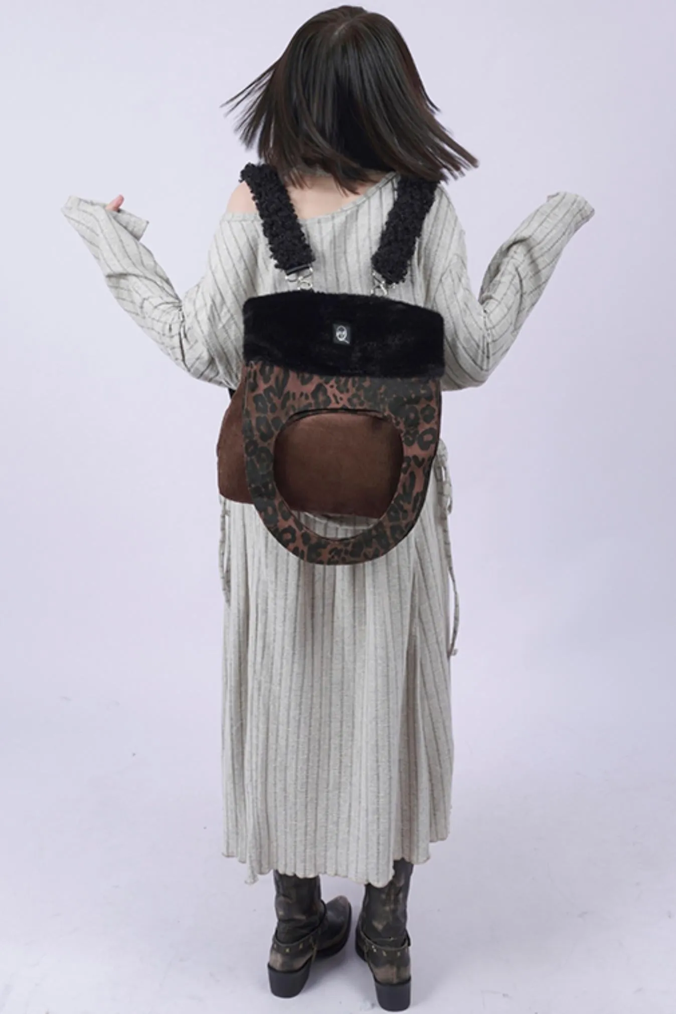 Leopard Fur Shoulder Bag