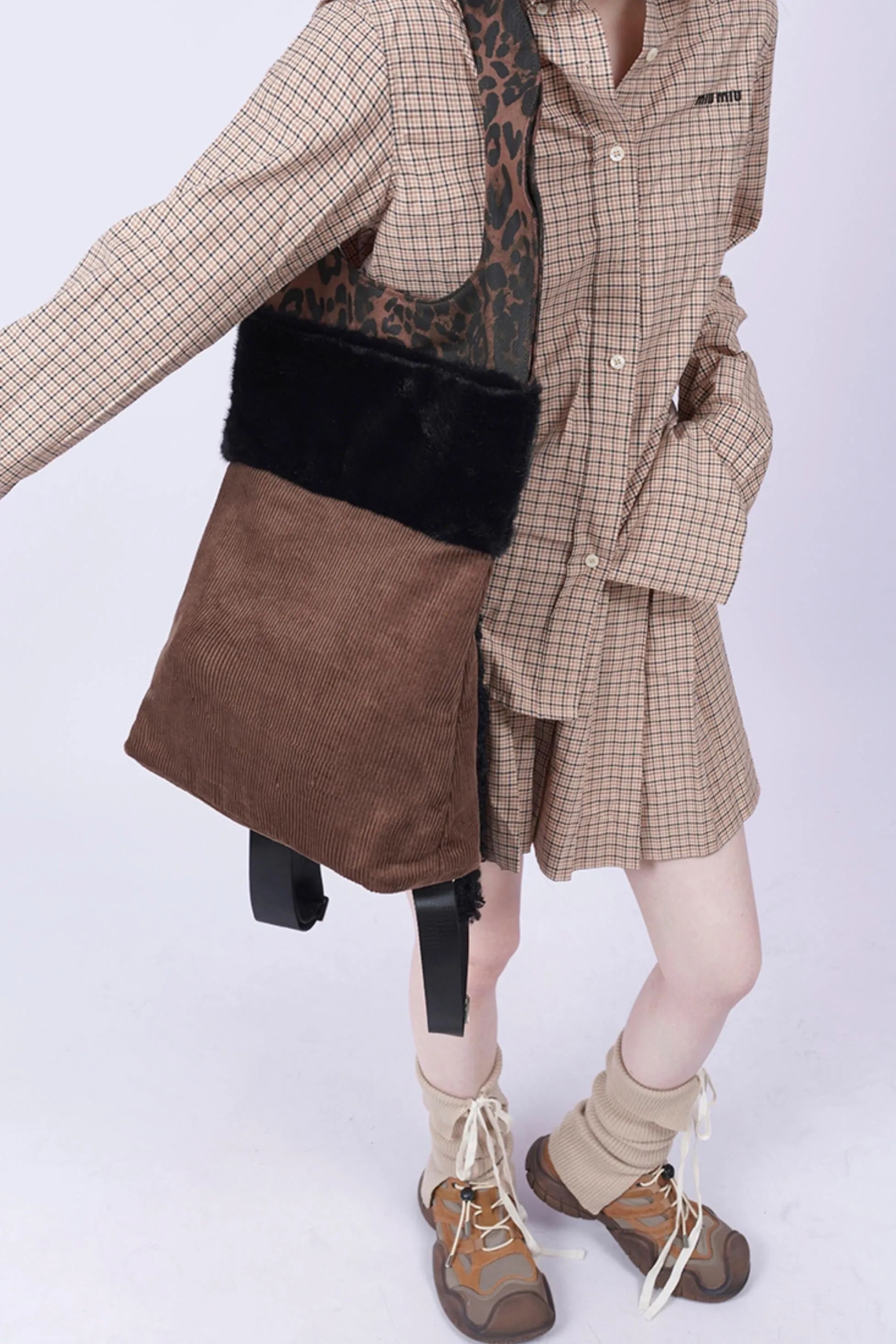 Leopard Fur Shoulder Bag