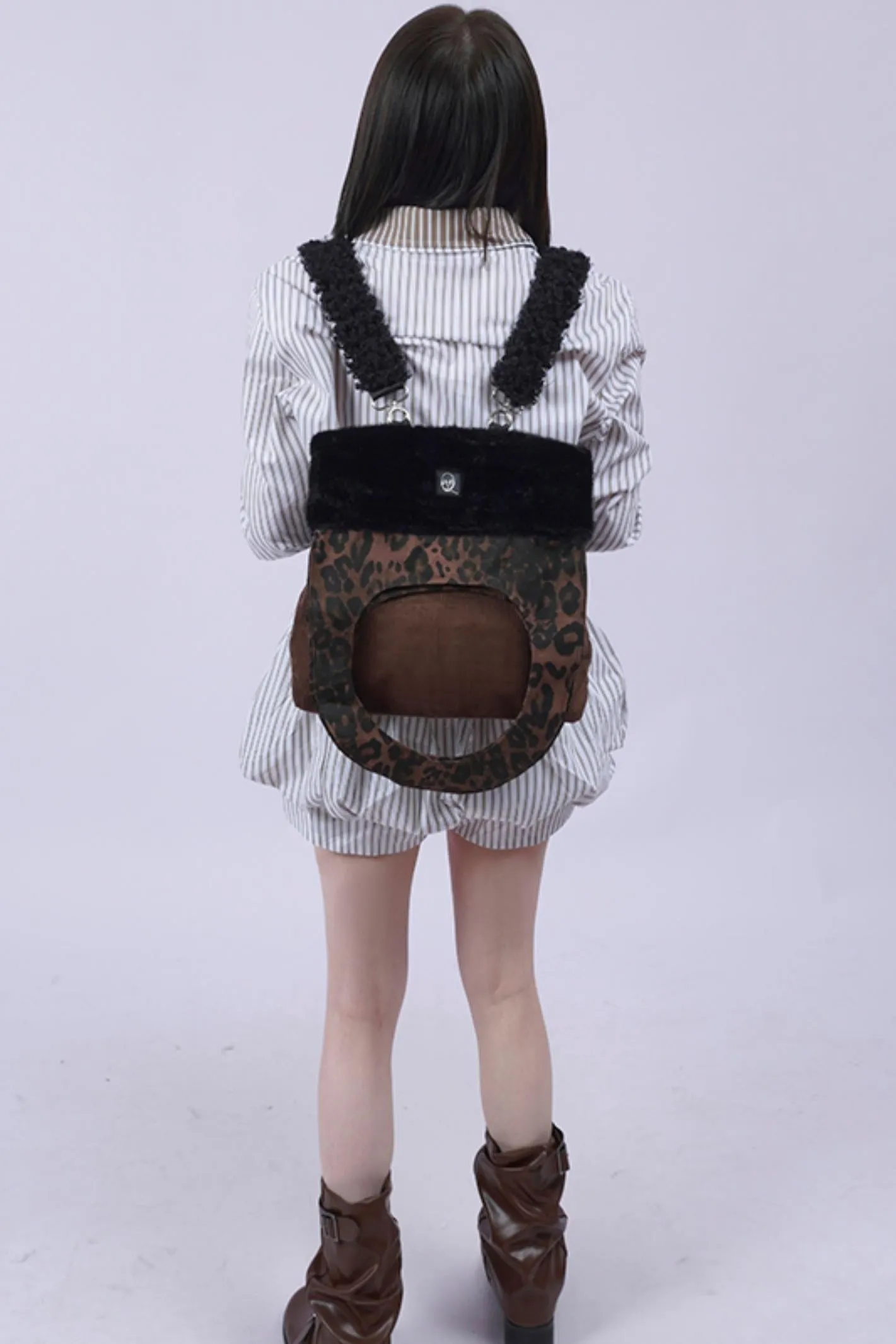 Leopard Fur Shoulder Bag
