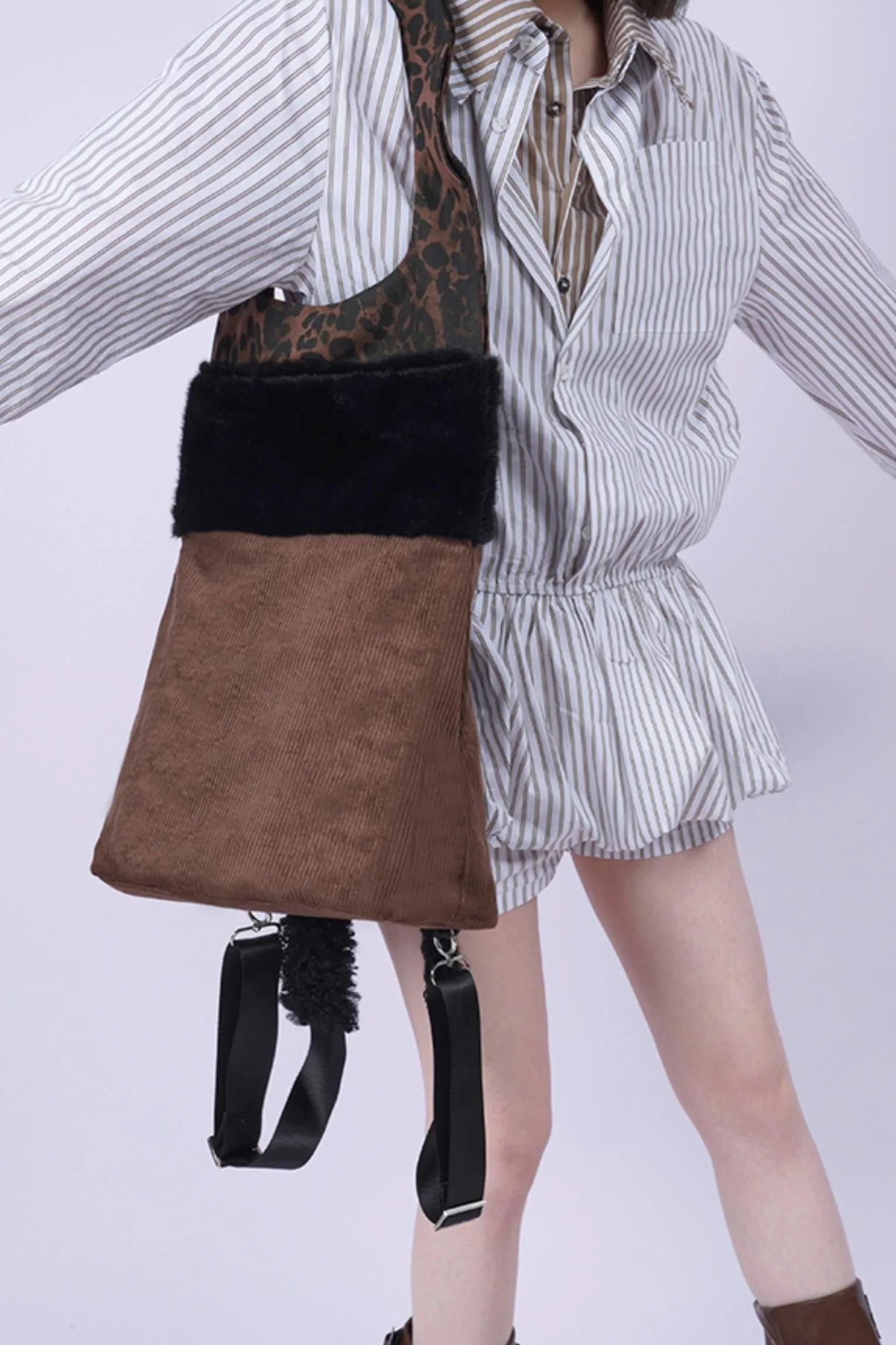 Leopard Fur Shoulder Bag