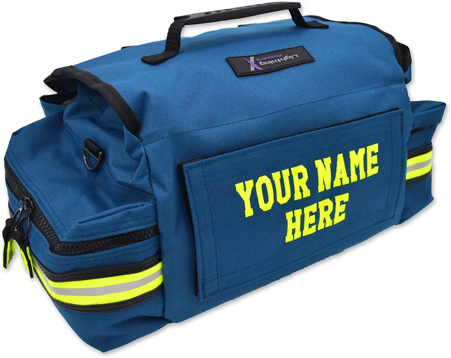 Lightning X Customizable Small Medic First Responder EMT Trauma Bag w/Embroidered Name Patch - BLUE