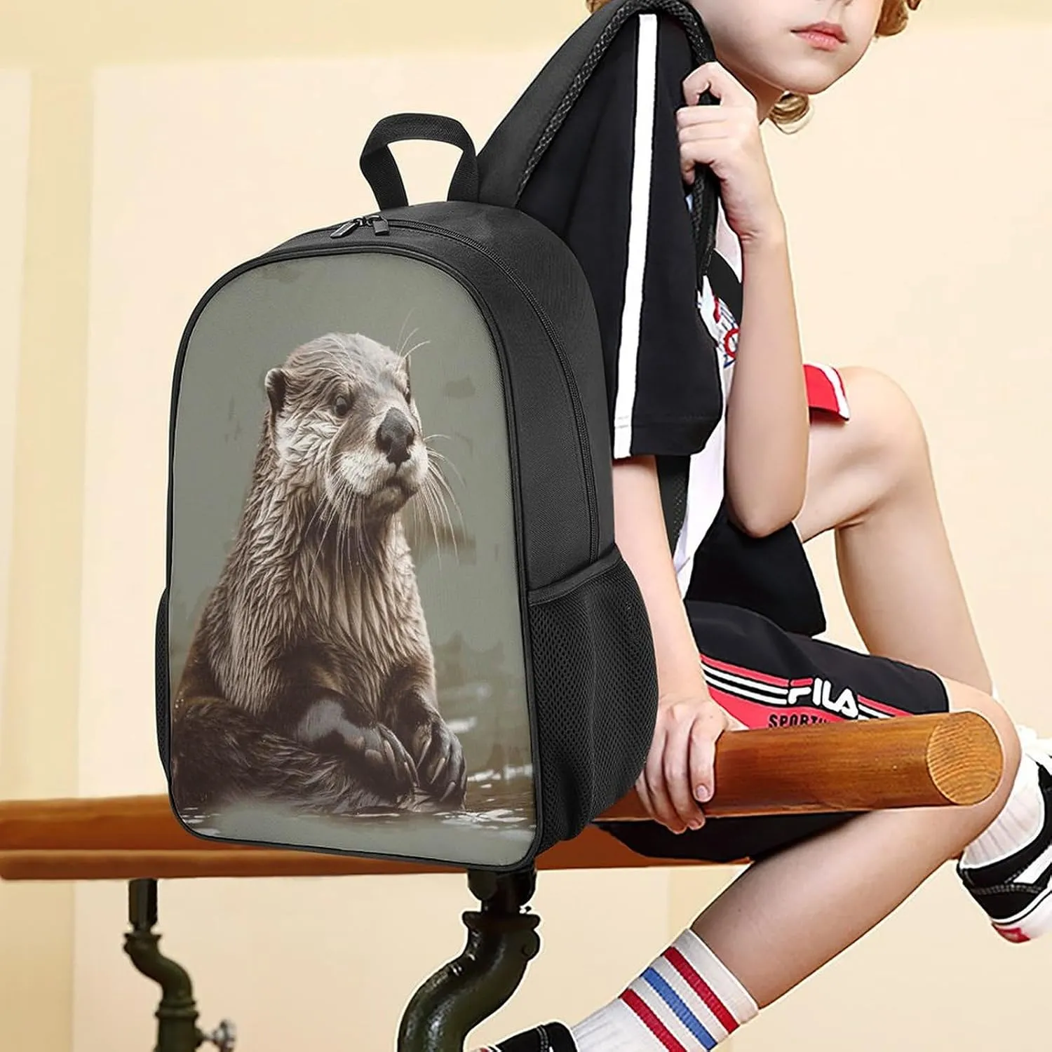 Lightweight Backpacks Cute Travel Bag Durable Beaver Animal Printing Small Travel Backpack For Women & Men