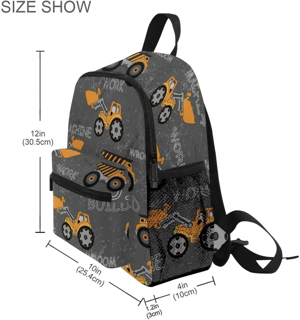 Linqin Boys Tractor Backpack - Toddler Construction Mini Backpack for Preschool
