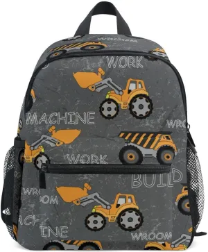Linqin Boys Tractor Backpack - Toddler Construction Mini Backpack for Preschool