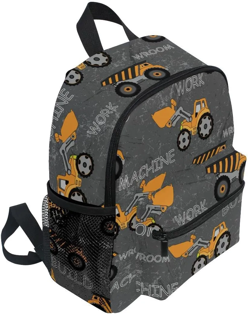 Linqin Boys Tractor Backpack - Toddler Construction Mini Backpack for Preschool