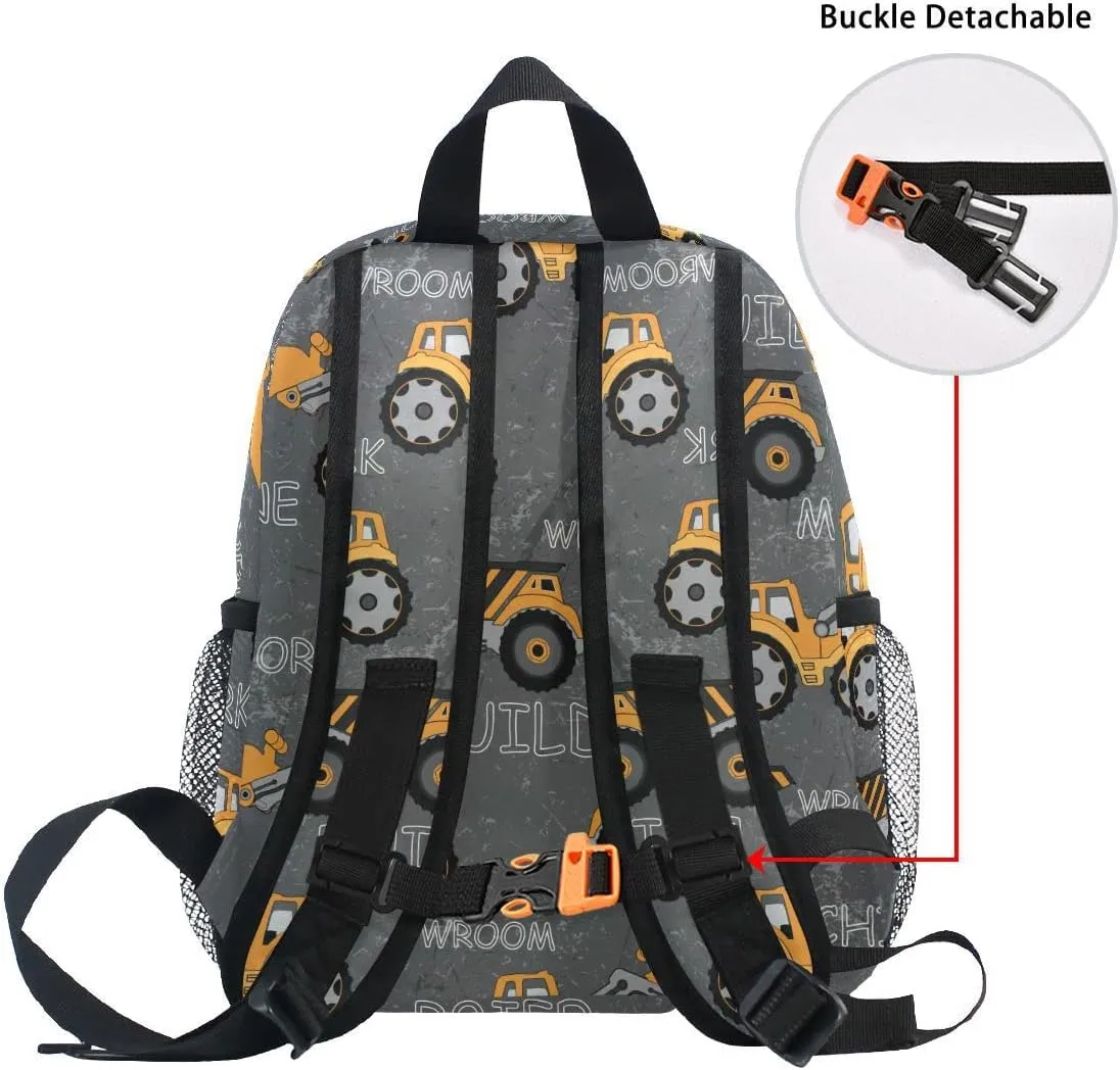 Linqin Boys Tractor Backpack - Toddler Construction Mini Backpack for Preschool
