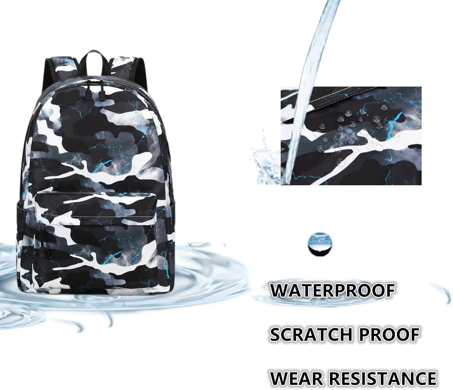 Lmwzh Backpack For Boys Elementary School Bags Kids Bookbag Waterproof Lightweight Durable (2023 Model) (A-Black)