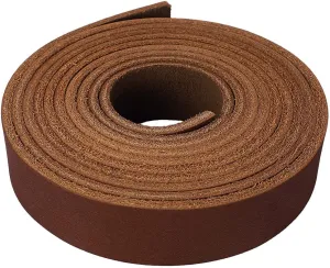 LolliBeads (TM) Genuine Leather Strap Leather Strip 3/4 Inch Wide and 72 Inches Long, Brown