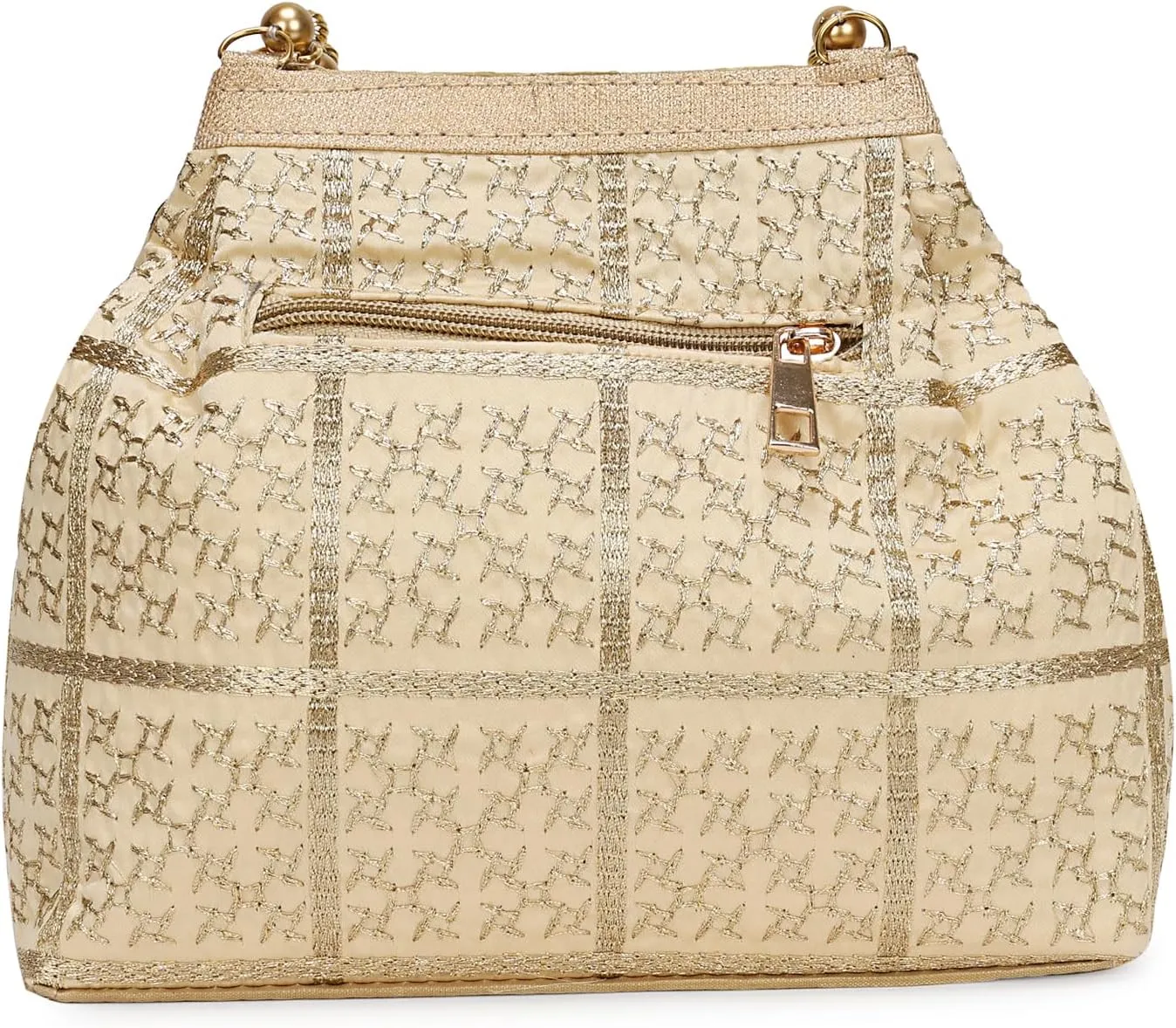LONGING TO BUY Potli Bags for Women Embroidered Evening Purses with Gold Pearl Handle, Indian Women Potli Bags for Wedding