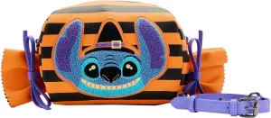 Loungefly Disney LILO and Stitch Striped Halloween Candy Wrapper Cross Body Bag