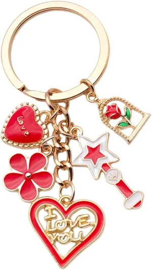 lovely Good Luck Keychain lucky charm Key Chains Car keyrings leather handbags - Valentines Day Gifts