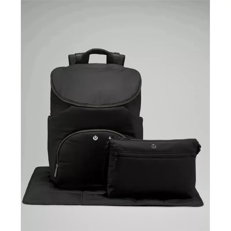 Lululemon - Mochila para novos pais 17L, Preto/Prata Drop