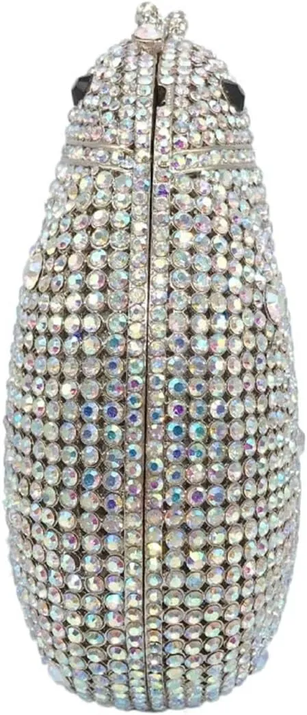 Luxury Beetle Shaped Rhinestone Clutch Diamond Evening Bag Women Crystal Clutch Purse Wedding Party Sparkly Handbag