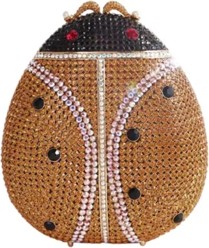 Luxury Beetle Shaped Rhinestone Clutch Diamond Evening Bag Women Crystal Clutch Purse Wedding Party Sparkly Handbag