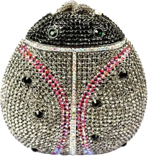 Luxury Beetle Shaped Rhinestone Clutch Diamond Evening Bag Women Crystal Clutch Purse Wedding Party Sparkly Handbag