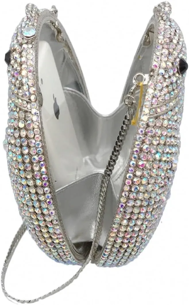 Luxury Beetle Shaped Rhinestone Clutch Diamond Evening Bag Women Crystal Clutch Purse Wedding Party Sparkly Handbag