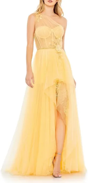 Mac Duggal Womens Boning Lace Evening Dress