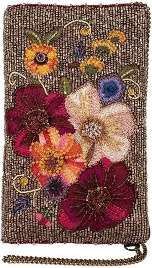 Mary Frances Budding Romance Phone Bag, Crossbody Bags for Women, Handmade Design, Women's Fashion, Coin Purse, Small Purse