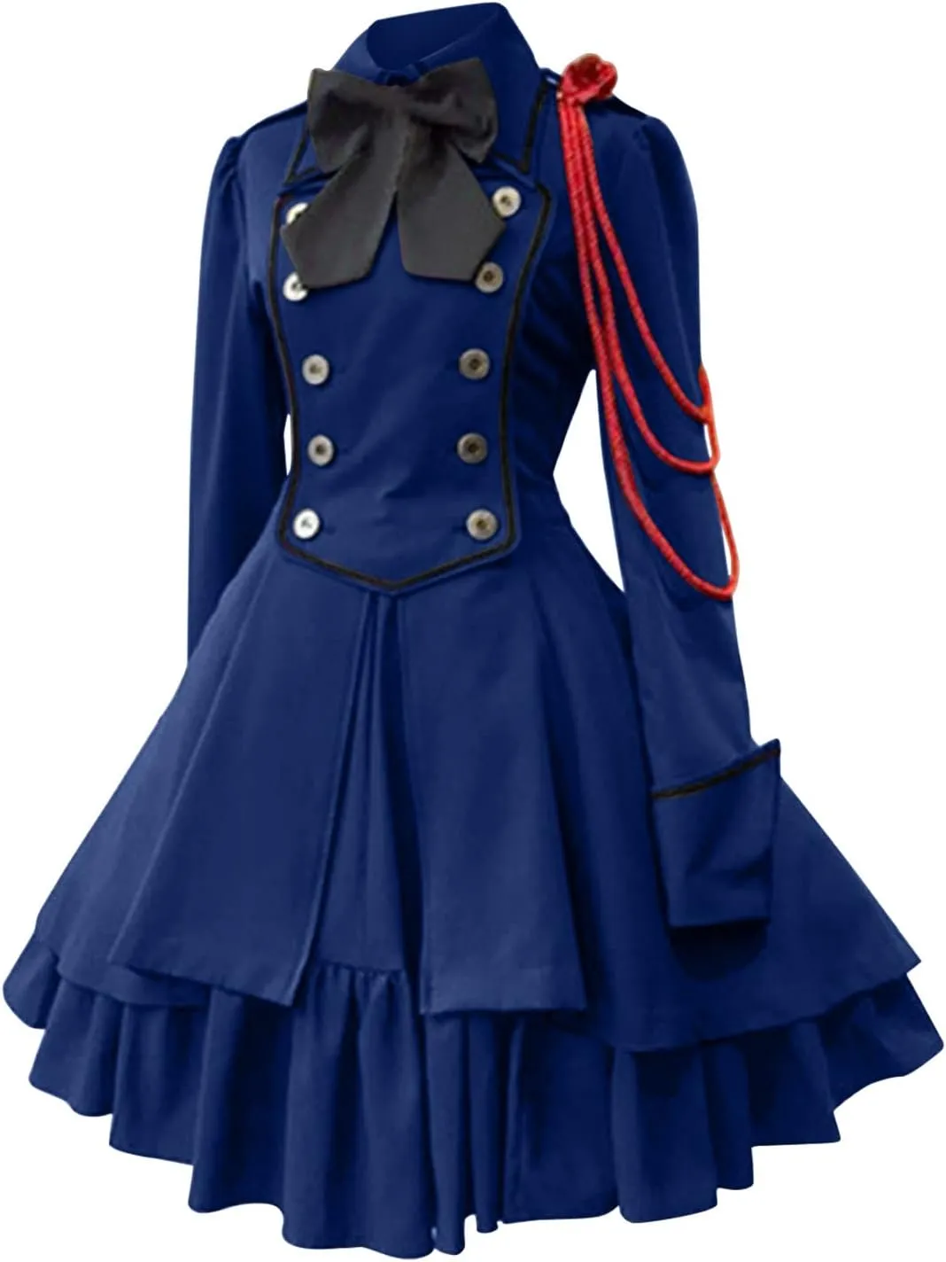 Medieval Renaissance Gown Dress for Women Rockabilly Retro Gothic Cosplay Victorian Cocktail Evening Dress