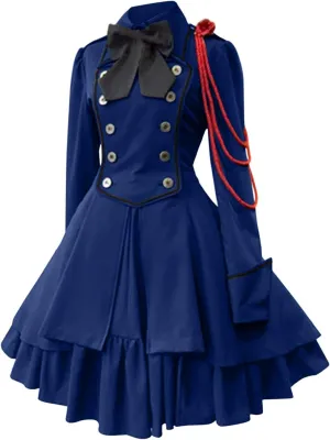 Medieval Renaissance Gown Dress for Women Rockabilly Retro Gothic Cosplay Victorian Cocktail Evening Dress