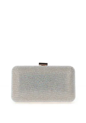 Menbur Corvus Iridescent Diamante Encrusted Mini Clutch Bag, Gold