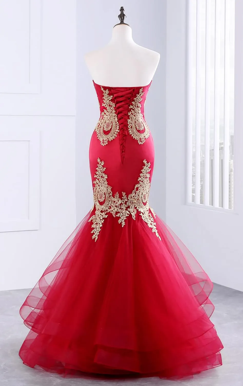 Mermaid Tulle Prom Dresses for Women 2025 Long Lace Appliques Sweetheart Formal Dress Wedding Evening Party Gowns