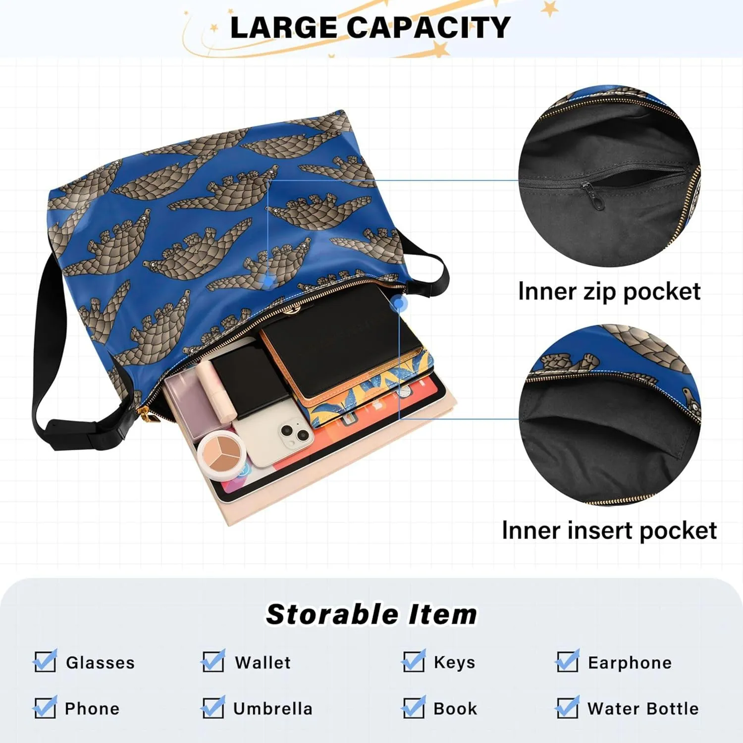 Merry Christmas Lights Santas PU Leather Women Bag Hobo Large Crossbody Bags Animal Print Crossbody Hobo Purse
