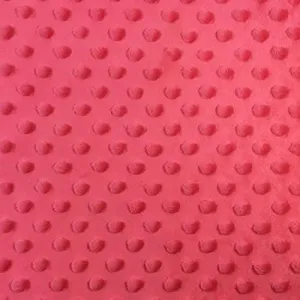 Minky Dimple Dot Soft Cuddle Fabric (Strawberry Pink, 1 Yard)