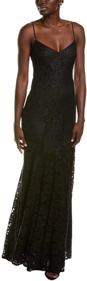 MONIQUE LHUILLIER ML Womens Lace Full Length Evening Dress