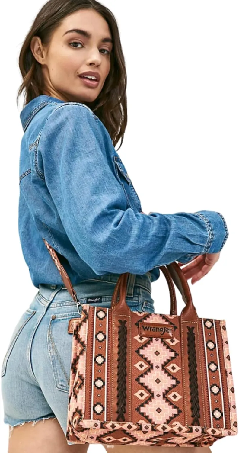 Montana West Wrangler Tote Bag for Women Western Shoulder Purses Boho Aztec Satchel Handbags