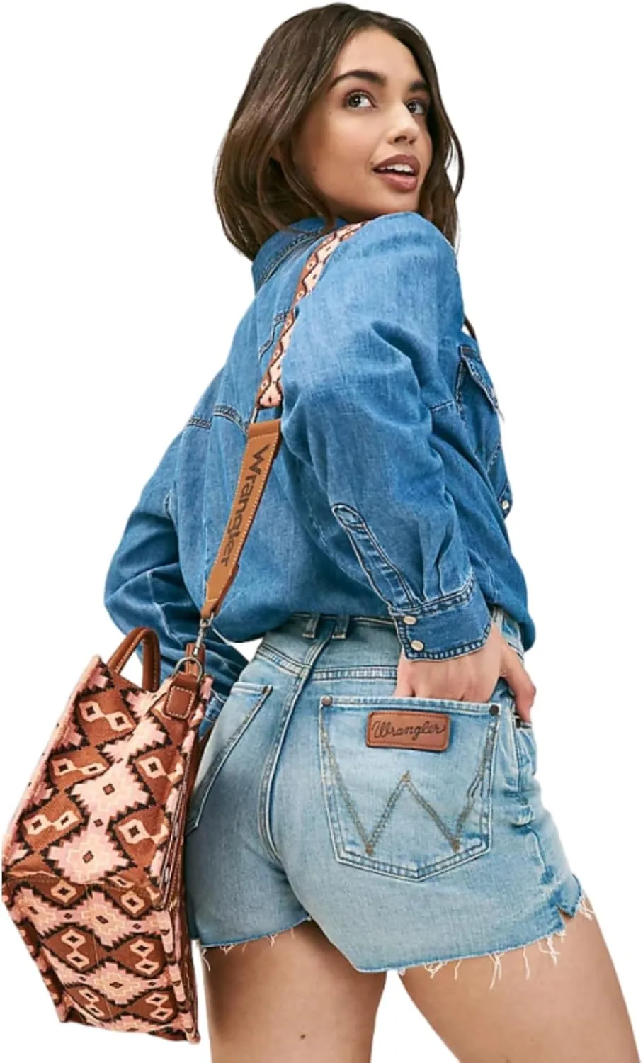 Montana West Wrangler Tote Bag for Women Western Shoulder Purses Boho Aztec Satchel Handbags