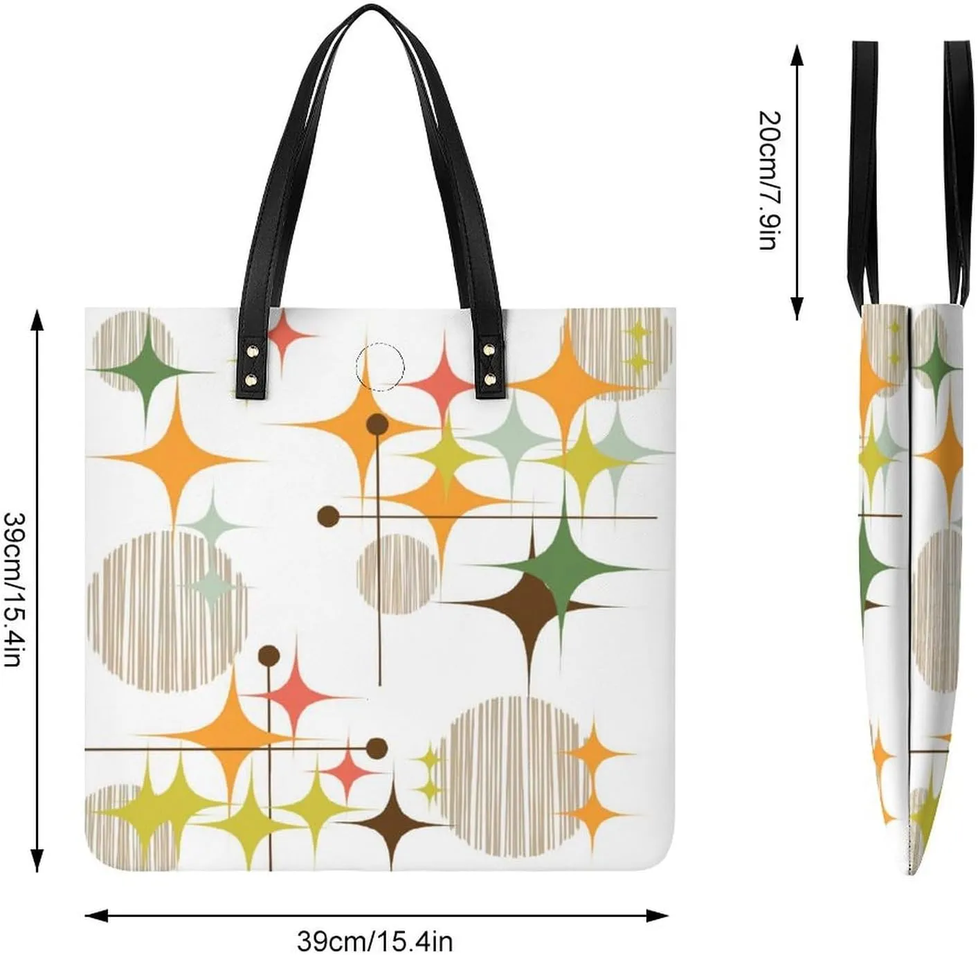 Mud Print Style Large Capacity Leather Handbag