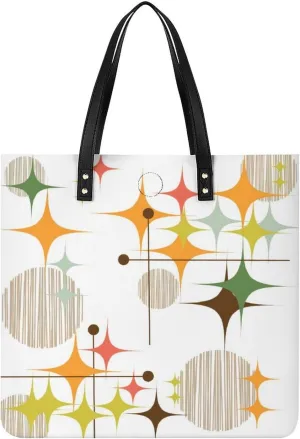 Mud Print Style Large Capacity Leather Handbag