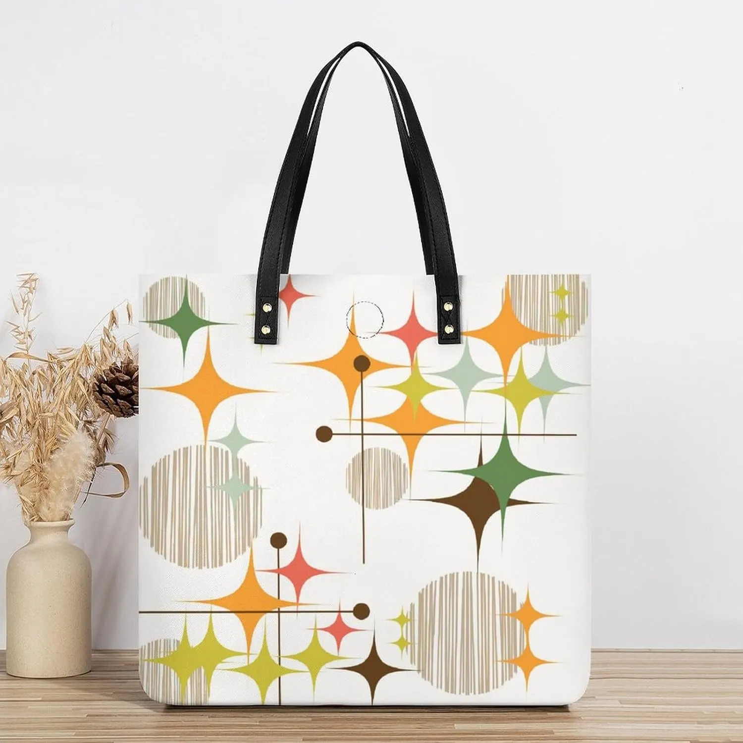 Mud Print Style Large Capacity Leather Handbag
