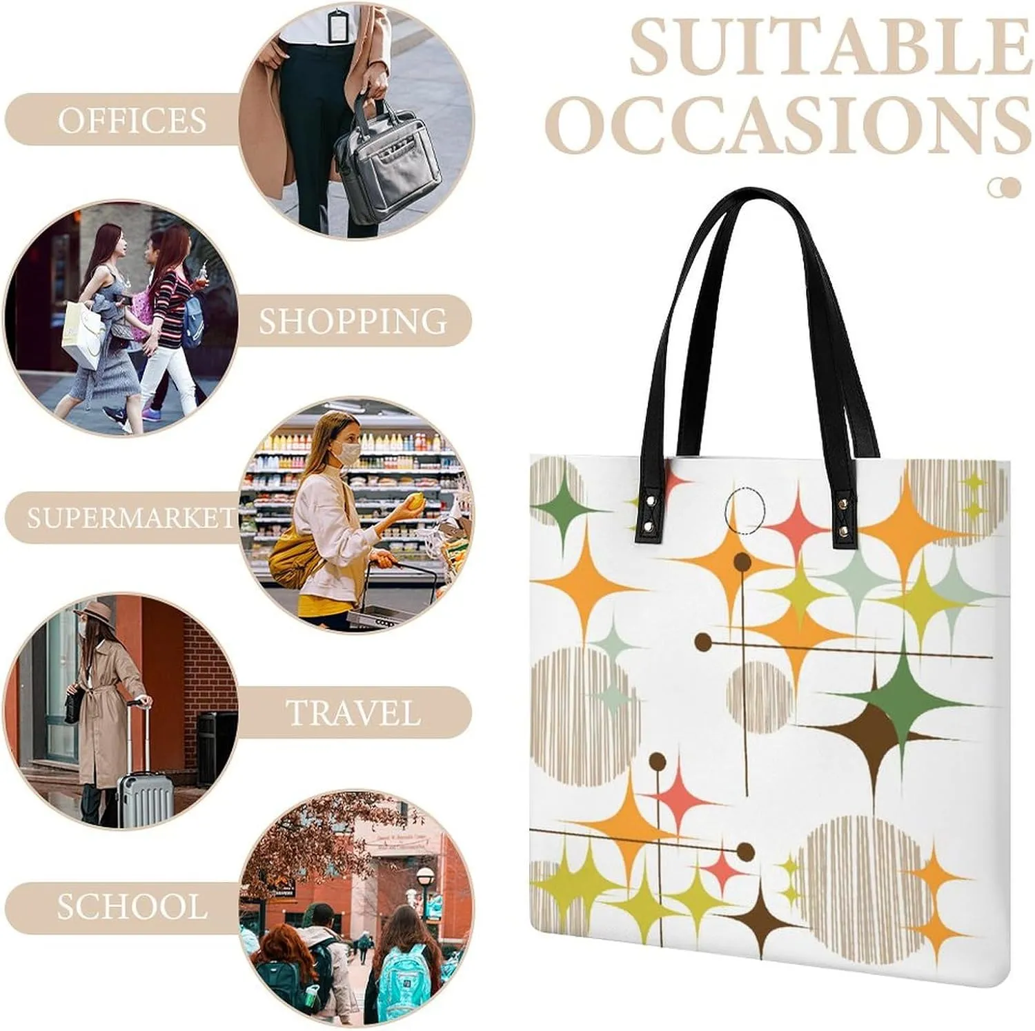 Mud Print Style Large Capacity Leather Handbag